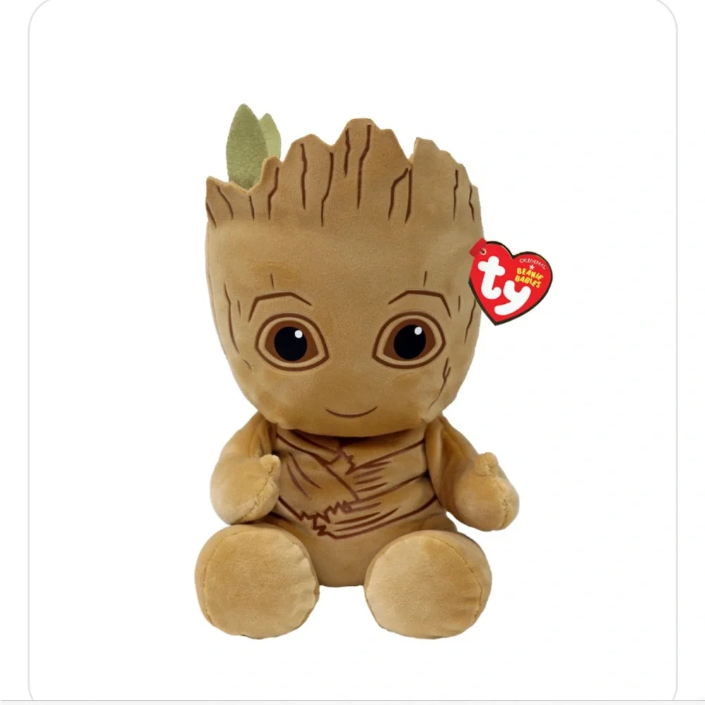 Groot Marvel Ty Beanie Babies l Brown Stuffed Animal Plush - Picture 10 of 10